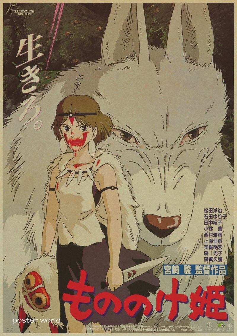 Poster - Ghibli Princesse Mononoké