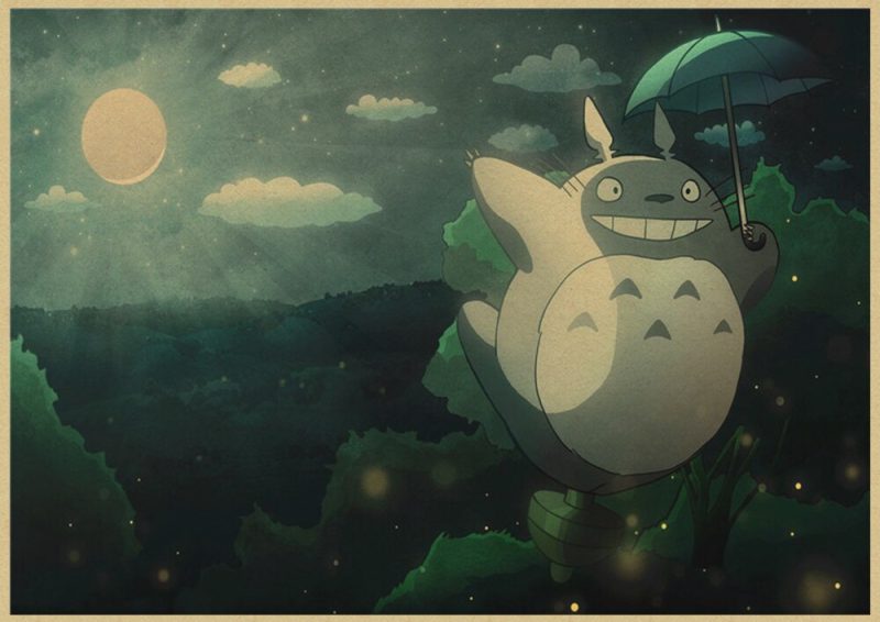 Totoro Moon Poster