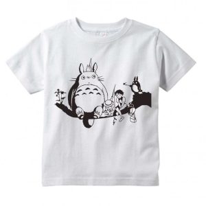 T-Shirt Enfant Totoro Noir et Blanc