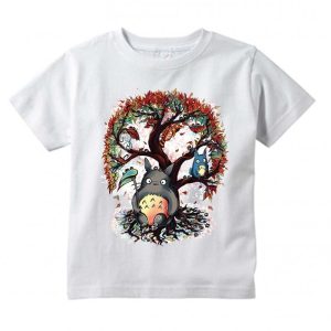 T-Shirt Enfant Totoro Forêt Artistique