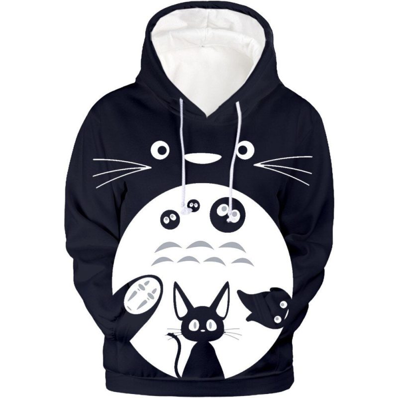 Sweat Ghibli Noir et Blanc