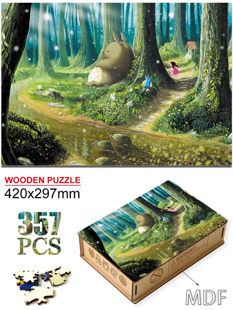 Puzzle Totoro Forêt Scintillante