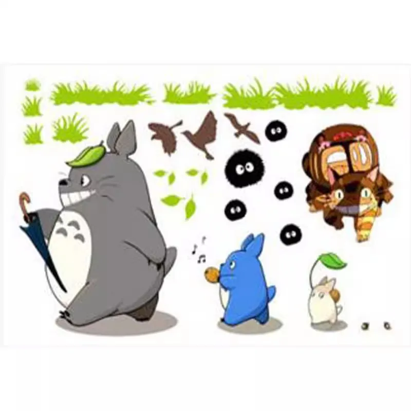 Stickers Mural Totoro Personnages Miyazaki