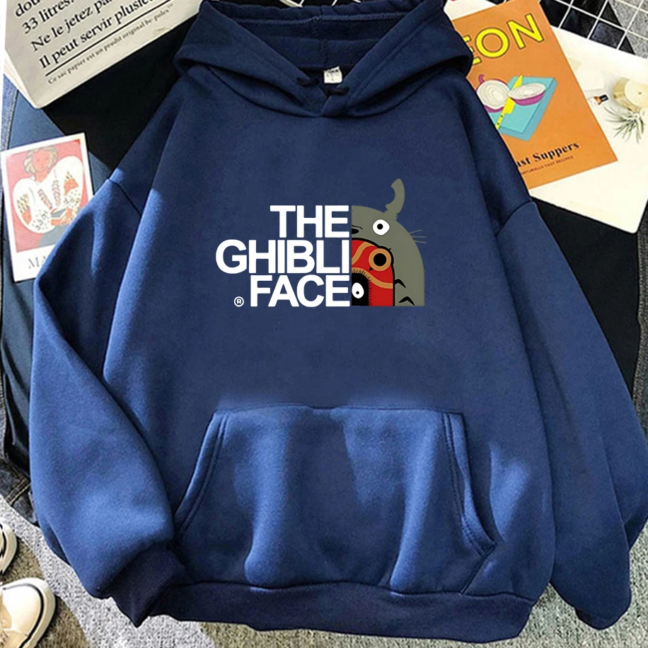 Sweat Ghibli Face Bleu