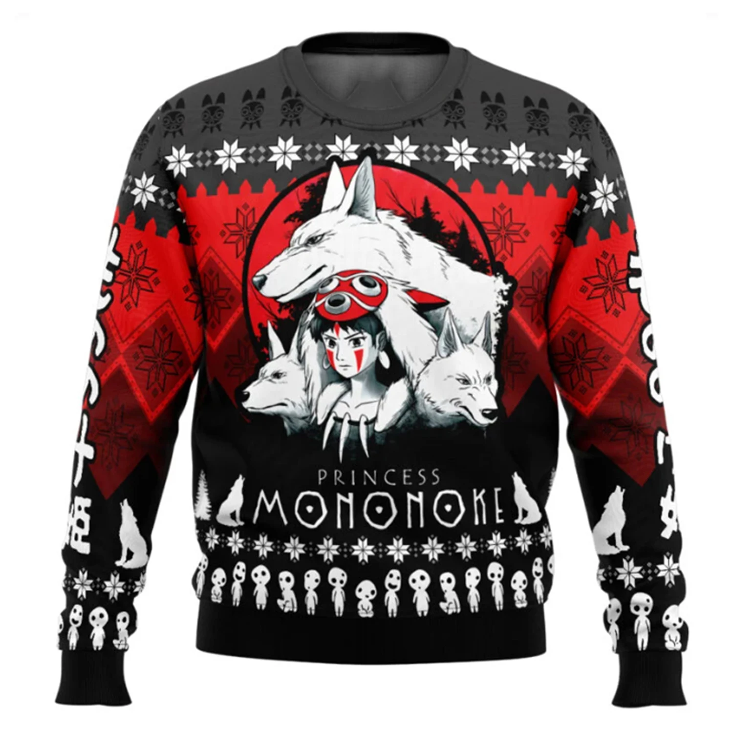 Pull Princesse Mononoké au Motif Japonais