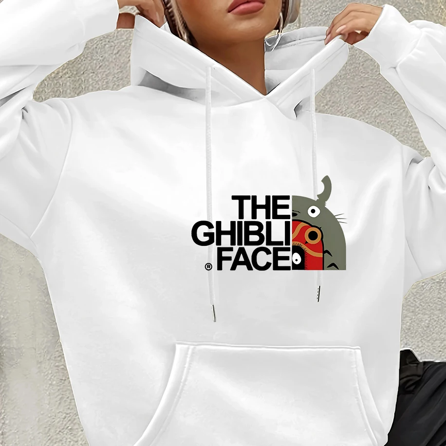 Sweat Ghibli Face Blanc