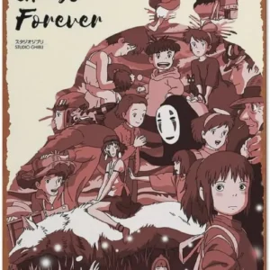 Tableau Métal Studio Ghibli Forever Art
