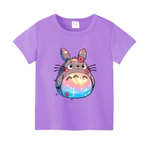 T-Shirt Enfant Totoro Mauve