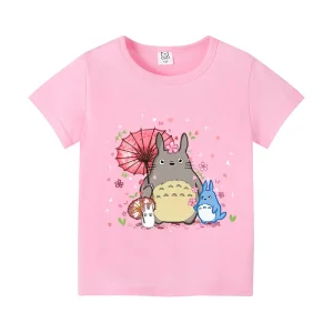 T-Shirt Enfant Totoro Rose