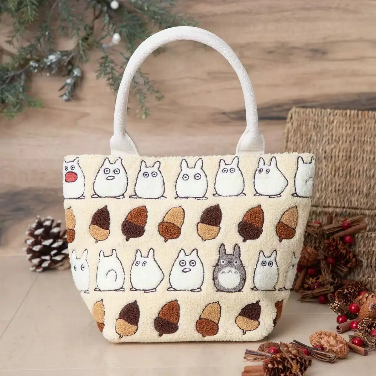 Sac à Main Totoro Bordé Beige