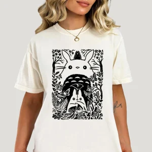 T-Shirt Totoro Rétro Beige