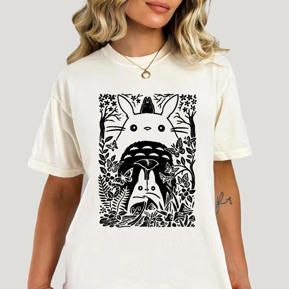 T-Shirt Totoro Rétro Beige