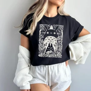 T-Shirt Totoro Rétro Bleu