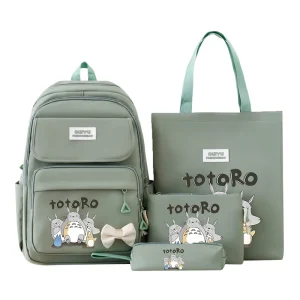 Ensemble de 4 Sacs à Dos Totoro Vert