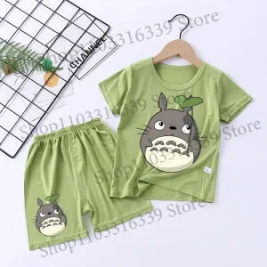 T-Shirt et Short Totoro Enfant Vert