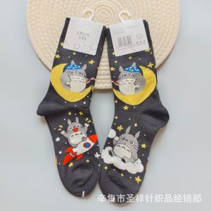 Chaussettes Totoro Lune & Espace Anthracite