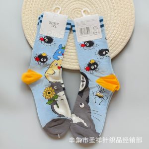 Chaussettes Totoro Bleu Ciel & Noiraudes