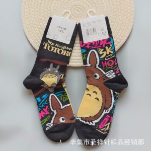 Chaussettes Totoro Style Graffiti Noir