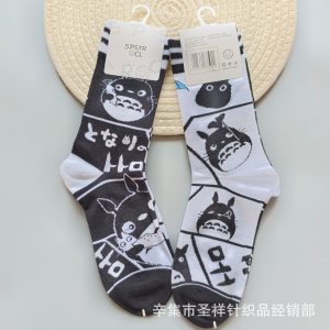 Chaussettes Totoro Planches BD Monochrome