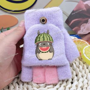 Gants Totoro Enfant Violet