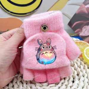 Gants Totoro Enfant Rose